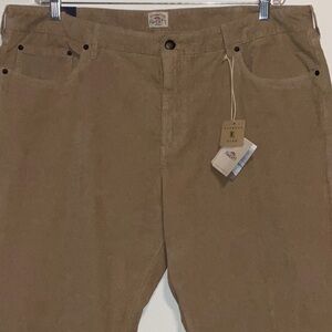 FAHERTY ORGANIC COTTON STRETCH CORDUROY CHINO PANTS IN DESERT MUSTARD 40x32 NWT